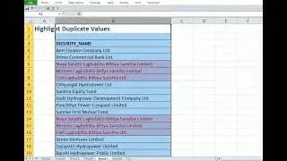 Highlight Duplicate Values in a List with Microsoft Excel