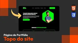 How to create a Portfolio with HTML and CSS - Part 2/8 - Top of the site