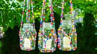 DIY Beaded Plant Hanger and Lantern