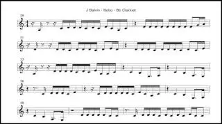 J. Balvin - Bobo - Bb Clarinet {Notes}