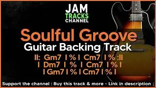Soulful Groove Guitar Backing Track Jam in Gm