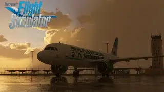 Microsoft Flight Simulator 2020 - A320 Takeoff From Tuscon in Monsoon