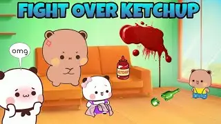 Fight over ketchup🥊🍝 | Bubu Dudu Peach Goma Panda Bear Cats|| Kittensisland