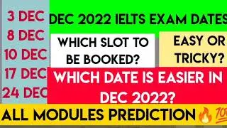 December 2022 Ielts Exam Dates | Easy and Best Dates for IELTS Exam in December? Reading Easy?