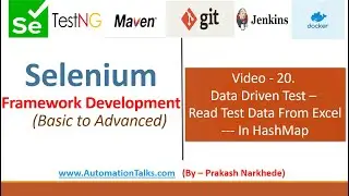 Selenium Framework - Basic- 20. Data Driven Test- Part 5. Read Test Data From Excel using Apache POI
