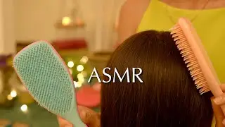 [ASMR] Tingly And Soothing Hair Brushing With Tangle Teezzers  | No Talking
