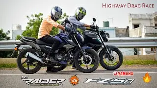 TVS Raider 125 Vs Yamaha FZS V3 BS6 | Drag Race | Unbelievable Results | UP65 Racers