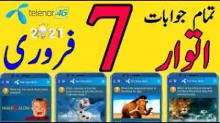 7 Feburary 2021 Telenor Questions And Answers|Today My Telenor App Quiz|7th Feb 2021 Telenor Quiz|