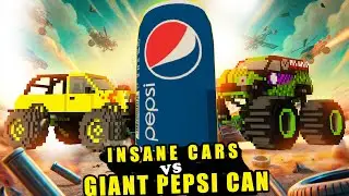 💥 Insane Cars vs Giant Pepsi Can 🚗🔥| Teardown