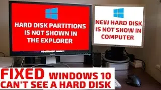 [Fixed] Hard disk partitions is not shown in the Explorer | New hard disk is not show in computer.