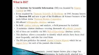 Publication of Papers in Impact Factor Journals