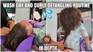 How I Gently Wash and Detangle My 5 year old Extremely Curly Hair | Curly Hair Wash Routine