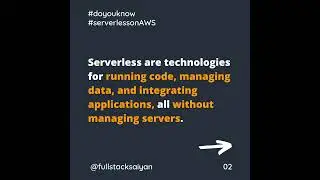 What is serverless ? #serverless #aws #shorts