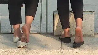 Candid double flats dipping shoeplay | Full video available