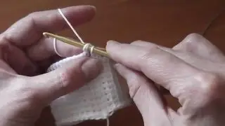 Вязание по кругу крючком на леске (1 вариант стыковки) ТУНИССКОЕ ВЯЗАНИЕ