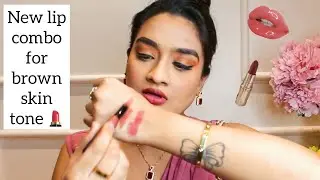 New Lipstick combo swatches for Indian/ Brown skin ton under budget #lipsticks