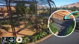 Planet Zoo Habitat With Overhead Animal Bridge For Caracal | Zootropic Zoo Ep: 16