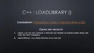 LoadLibrary() and GetProcAddress() in C++