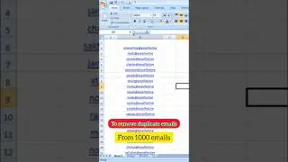 How to remove Duplicate emails from 1000 emails #shorts