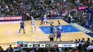 J R  Smith UNTIES Shawn Marion's Shoelaces   Knicks vs Mavericks   January 5  2014   NBA 2013 14