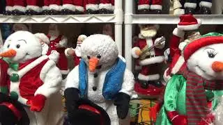 Gemmy Spinning Snowflake Snowmen
