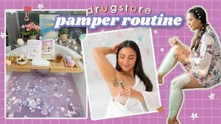 DRUGSTORE PAMPER ROUTINE | Hairy Girl Hacks, Bath & Skincare!