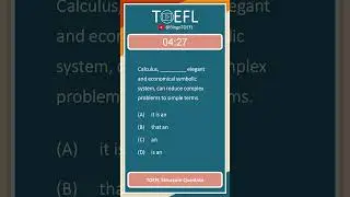 TOEFL Grammar Practice 