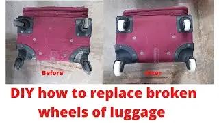 DIY how to repair wheels of trolley suitcase
