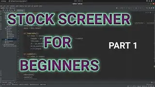 Stock Screener in Python for beginners part 1 | 