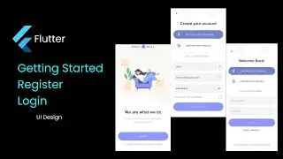Getting Started, Login, Signup Page - Flutter UI - Speed Code