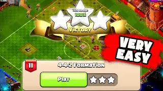 THIS IS EASY! BEST WAY TO PASS 4-4-2 FORMATION CHALLENGE IN CLASH OF CLANS!