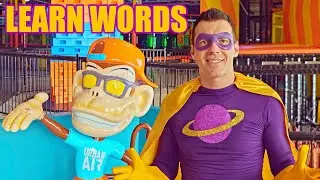 Learn Words with Captain Adventure at the Trampoline Park