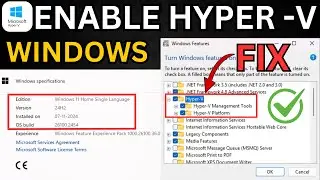 How to Install and Enable Hyper-V in Windows 10/11 Home | Hyper-V Missing