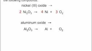 Decomposition Reactions