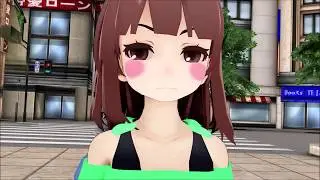 [mmd x undertale] sans x chara uh oh *requested*