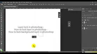 Layer lock in photoshop || How to lock layer photoshop || How to lock background layer in photoshop