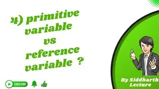 4. Define Primitive variable and Reference variable in Java | Variable types | Siddharth Lecture