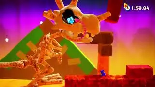Yoshi's Crafted World [67] Flip Side: Skelesaurus Wrecks