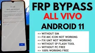 VIVO Y33s FRP Google Account Bypass Android 11 Without PC and APK Free