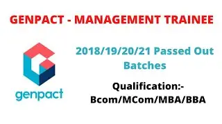 GENPACT HIRING MANAGEMENT TRAINEE Full Details In Telugu |  Telugu Trending World