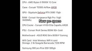 my new pc specs
