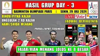 FAJAR/RIAN MENANG LOLOS 8 BESAR ~ Hasil Badminton Olimpiade Paris 2024 Hari Ini Day 3 ~ RIPHIT Kalah