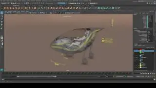 Unigyro II Autodesk Maya X-Ray scene