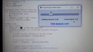 Proportional Control Demo using Slider in Tkinter