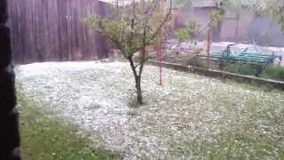 Wielkie gradobicie pod Radomiem, Jeziorno 20 maj 2013