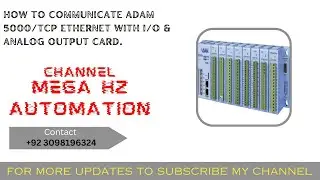 HOW TO COMMUNICATE ADAM-5000/TCP ETHERNET WITH I/O & ANALOG OUTPUT CARD| PLC PROGRAMMING