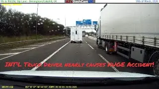 INT'L Truck Driver nearly causes HUGE Accident - M6 / M42 - 19/03/20