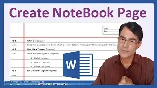 How to Make Notebook Page in MS Word | MS Word Notebook page | Notebook page create in MS Word