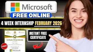 Microsoft Free Online Internship 2026 | 4 Week Internship | Aicte Approved Internship 😍