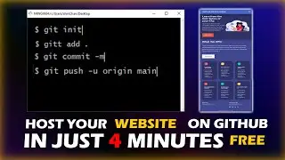 How to Host A Website Free On Github Pages In Just Four Minutes Using Git Terminal !
